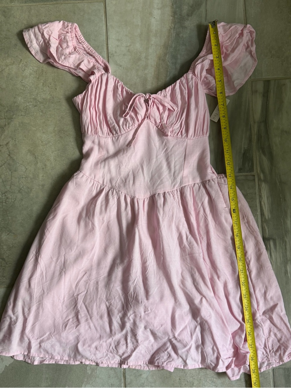 Hollister Flutter Sleeve V-Waist Corset Mini Dress with Pockets M Medium NWT - Picture 5 of 8